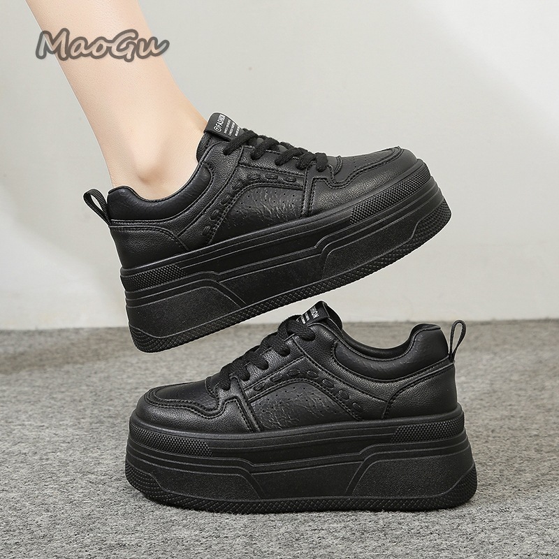 White Sneaker Care Kit - Sepatu Sneakers Putih Platform Penambah Tinggi