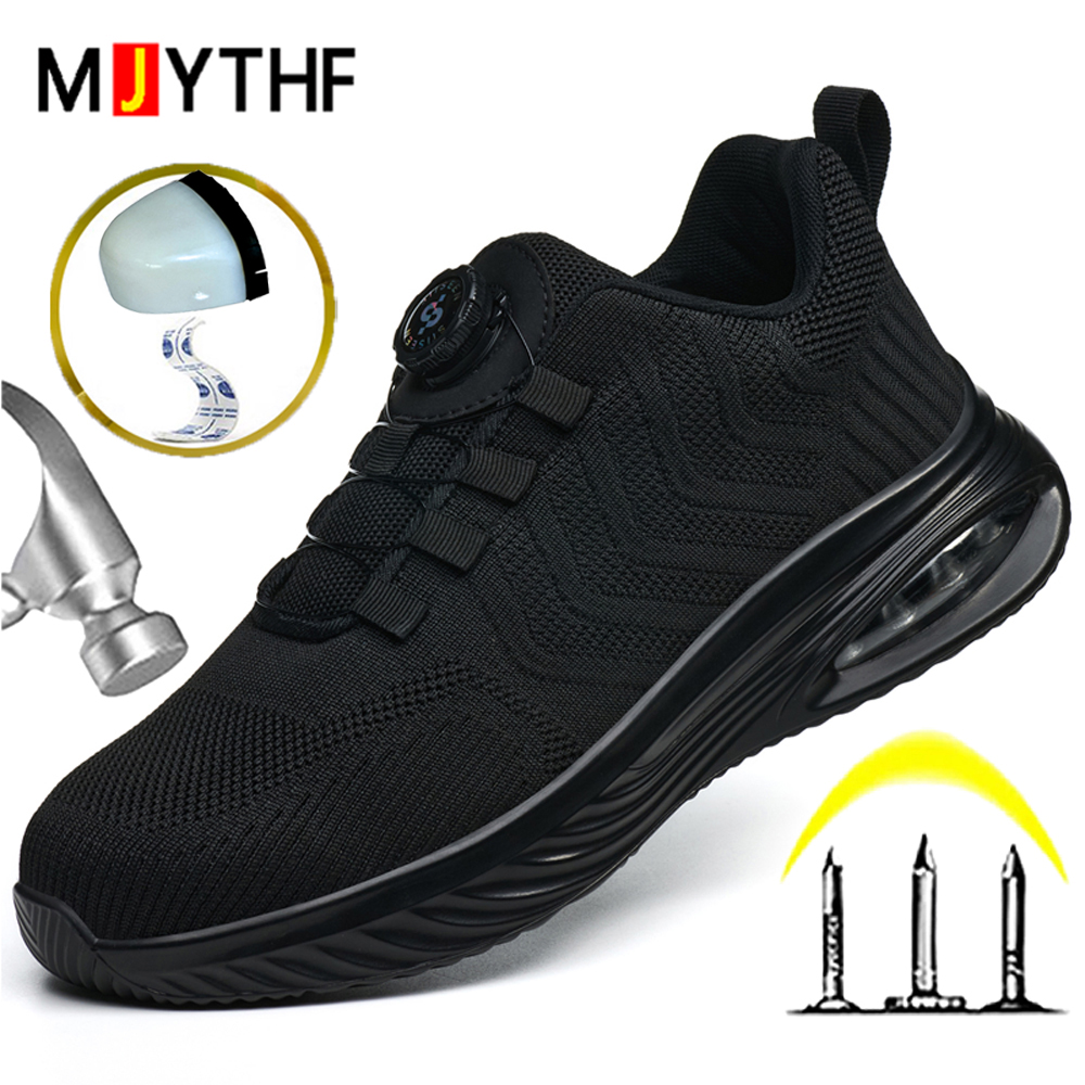 Sneaker Care - Sepatu Keselamatan Pria dengan Tombol Putar,